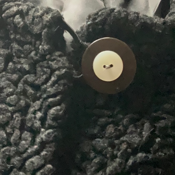 “PERSIAN LAMB” Vintage Black Vintage Button Jacket with Faux Fur Collar. - Picture 10 of 15